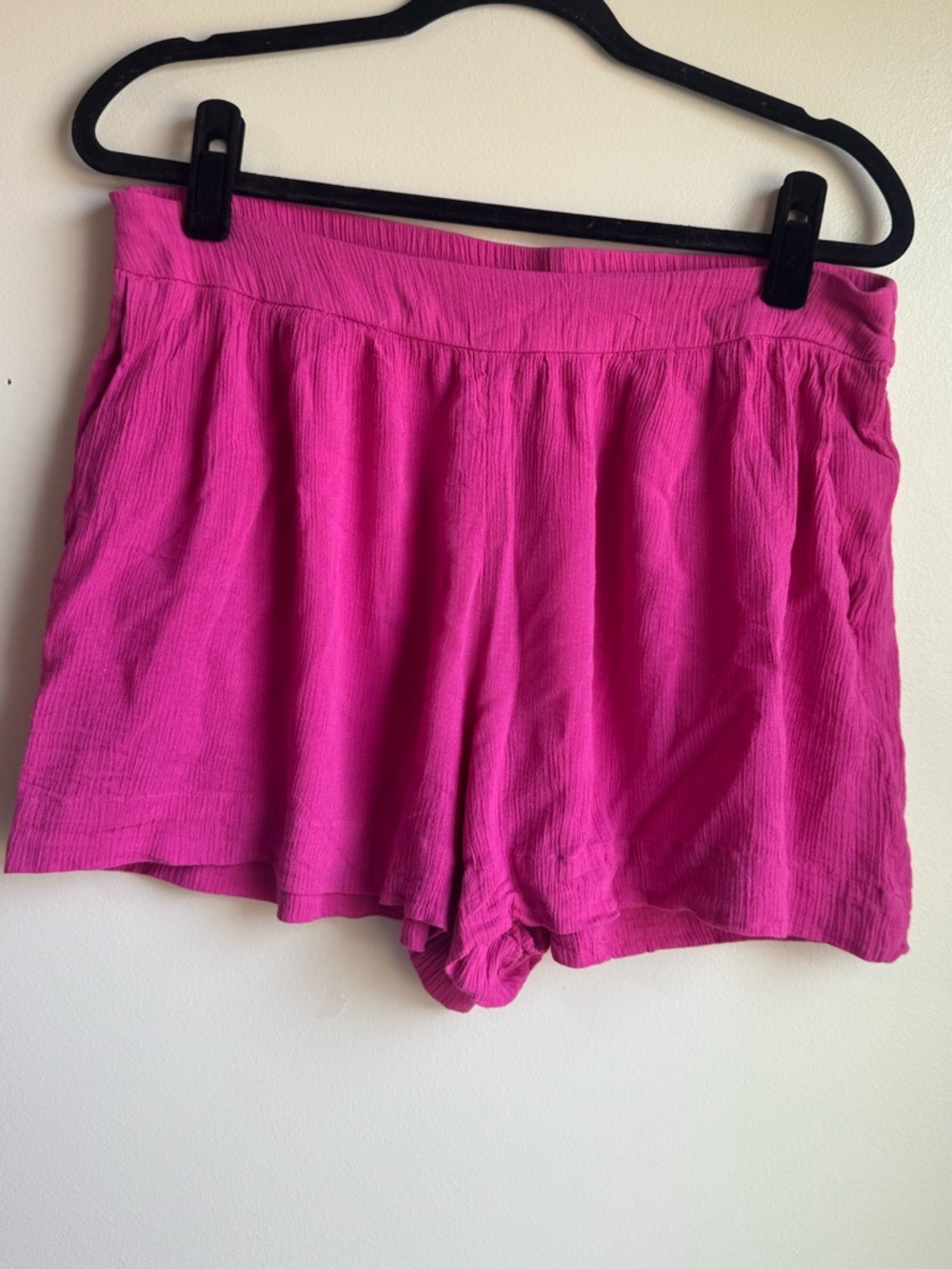 Boden Hot Pink Crinkle Gauze Pull On Shorts Women’s US 10